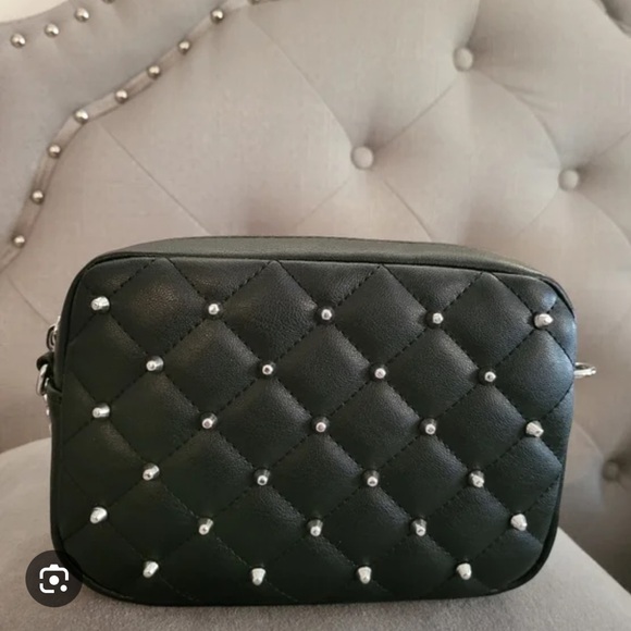 Rebecca Minkoff quilted studded vegan leather crossbody shoulder bag Brand New - Picture 9 of 10
